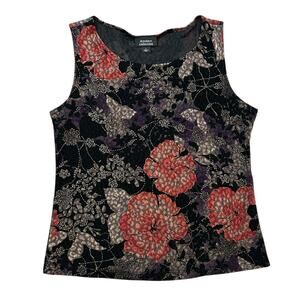 Vtg Dressbarn Sleeveless Floral Top Size Large Whimsigoth Forest Fairy Nymph